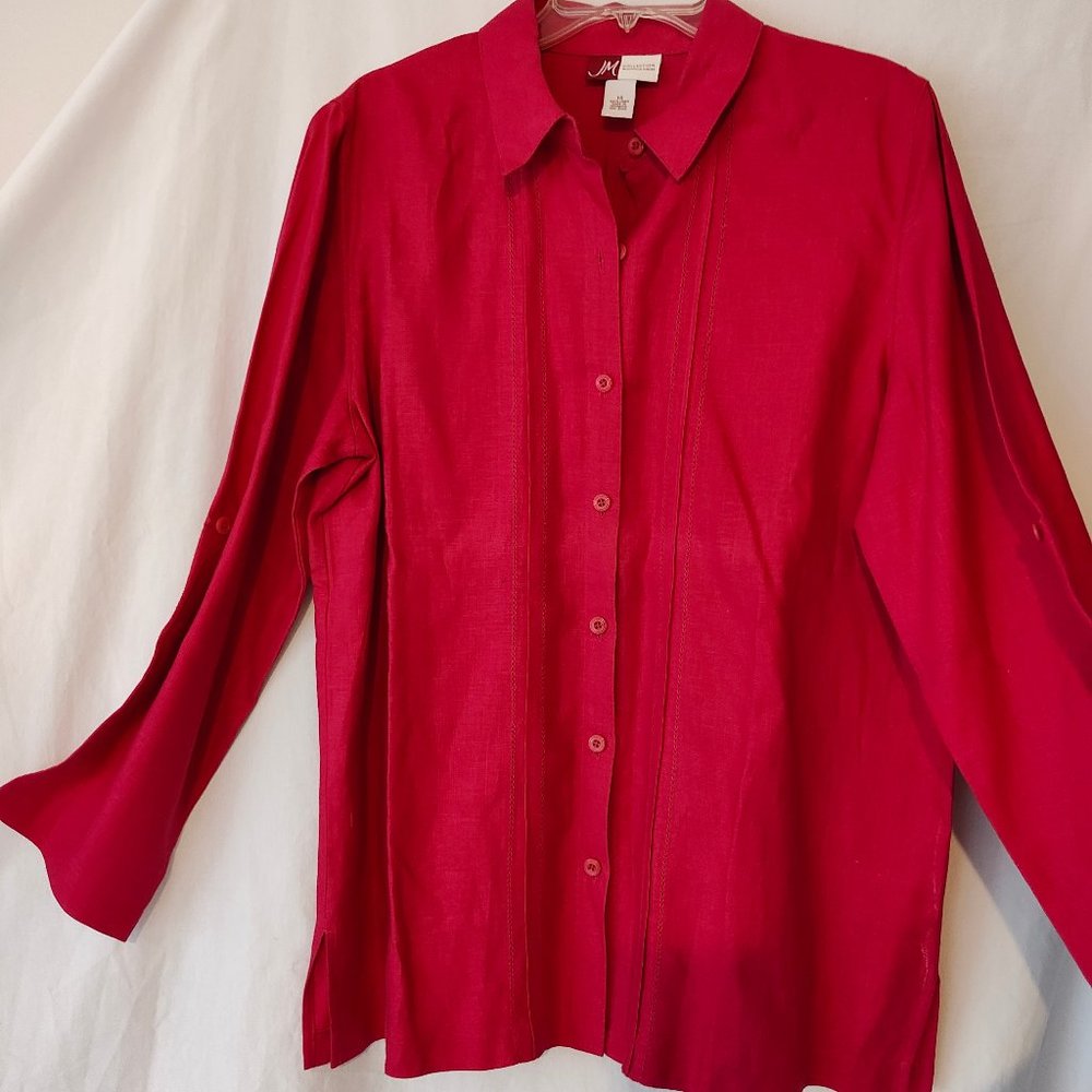 JM Collection by Jennifer Moore Shirt, 14, Red